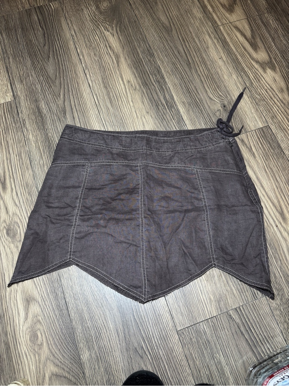 vintage y2k fairycore low rise linen mini skirt